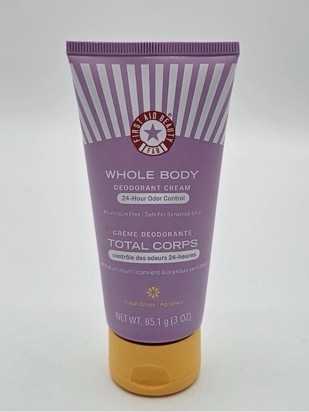 First Aid Beauty Whole Body Deodorant Cream 24 Hour Odor Control NEW